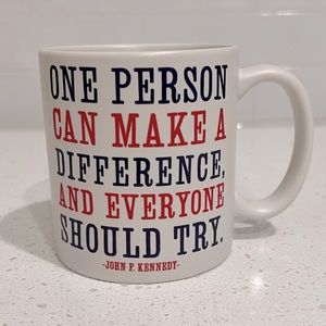 John F. Kennedy Quote One Person Can Make a Difference Quotable Inspiration Mug